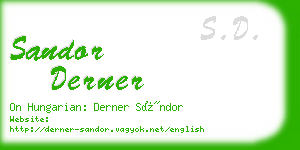 sandor derner business card